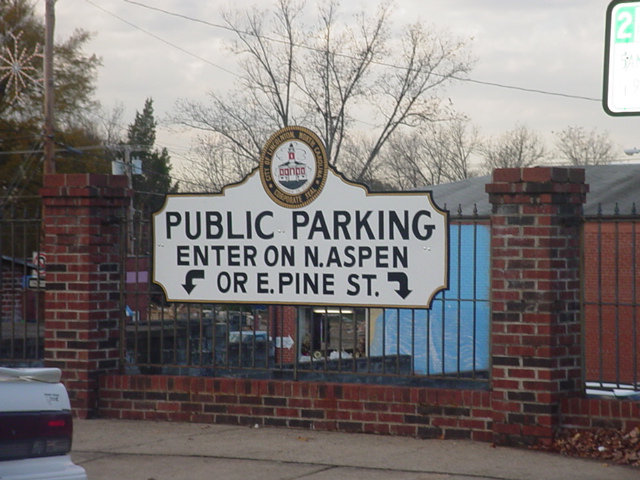 Public parking sign
